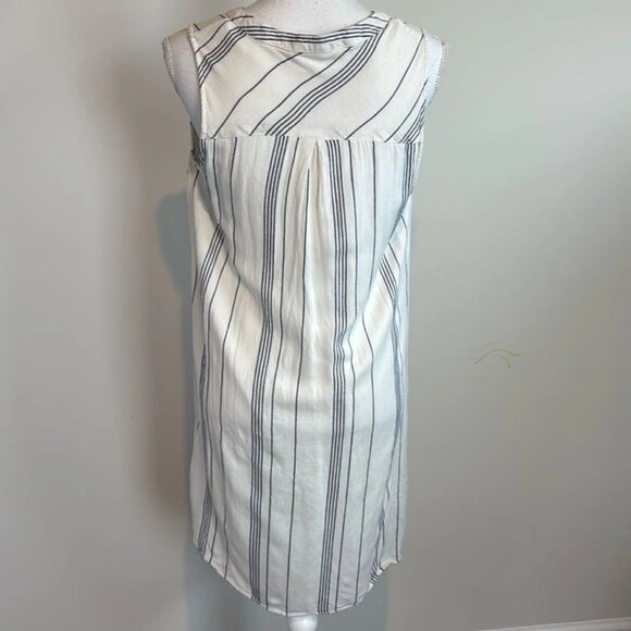 Thread & Supply (Anthropologie) Striped Shirt Dress V-Neck Pocket size M - Picture 5 of 9
